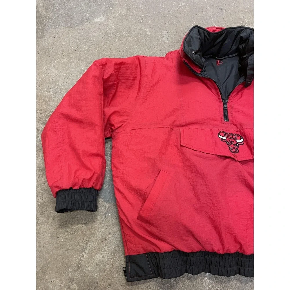 Chicago Bulls Jacket Mens XL Black Red NBA Basketball Reversible‎ PRO LAYER